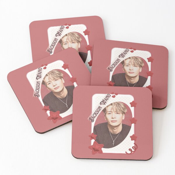Item preview, Got 7 Jackson Korean Boy Group KPop Korean Group Card Red Aesthetic Collage Design designed and sold by AJUNICE STUDIO.