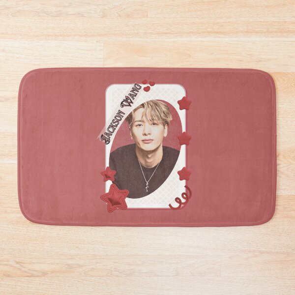 Item preview, Got 7 Jackson Korean Boy Group KPop Korean Group Card Red Aesthetic Collage Design designed and sold by AJUNICE STUDIO.