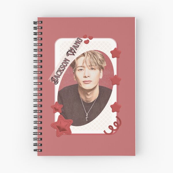 Item preview, Got 7 Jackson Korean Boy Group KPop Korean Group Card Red Aesthetic Collage Design designed and sold by AJUNICE STUDIO.