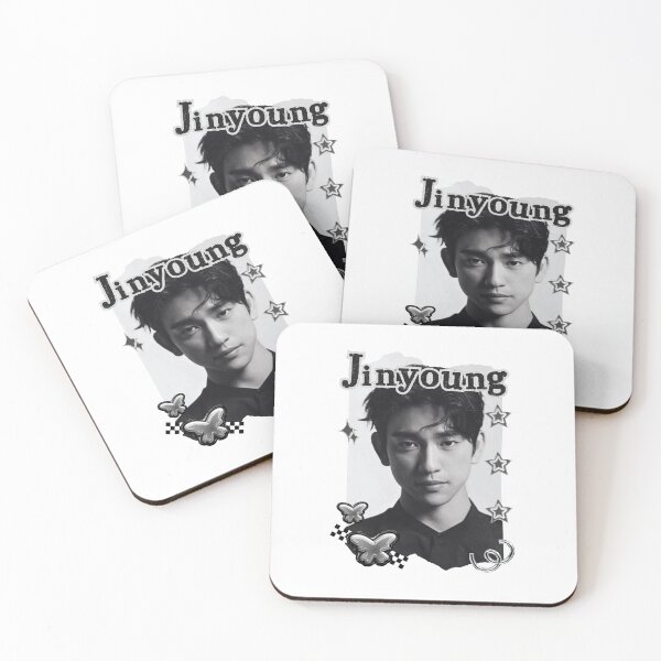 Item preview, Got 7 Jinyoung Korean Boy Group KPop Korean Group Black and White Collage Digital Art Portrait designed and sold by AJUNICE STUDIO.