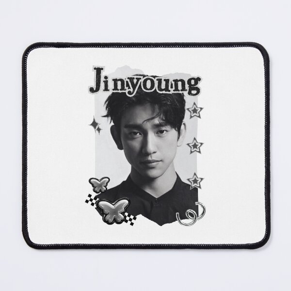 Item preview, Got 7 Jinyoung Korean Boy Group KPop Korean Group Black and White Collage Digital Art Portrait designed and sold by AJUNICE STUDIO.
