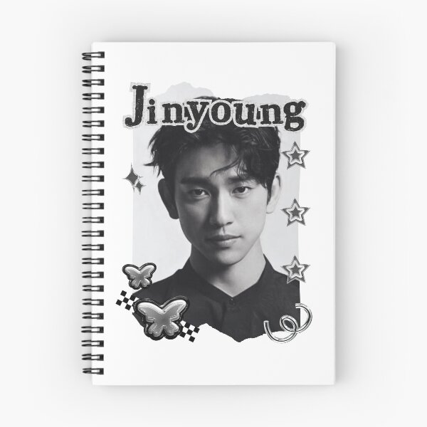 Item preview, Got 7 Jinyoung Korean Boy Group KPop Korean Group Black and White Collage Digital Art Portrait designed and sold by AJUNICE STUDIO.