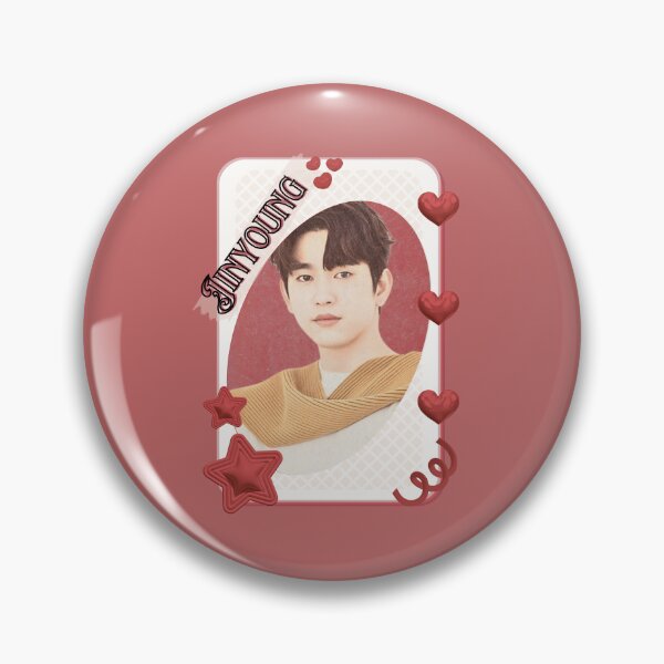 Item preview, Got 7 Jinyoung Korean Boy Group KPop Korean Group Card Red Aesthetic Collage Design designed and sold by AJUNICE STUDIO.