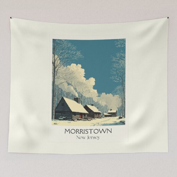 Item preview, Morristown New Jersey Winter | Historic Colonial Art Print designed and sold by TuncGK.
