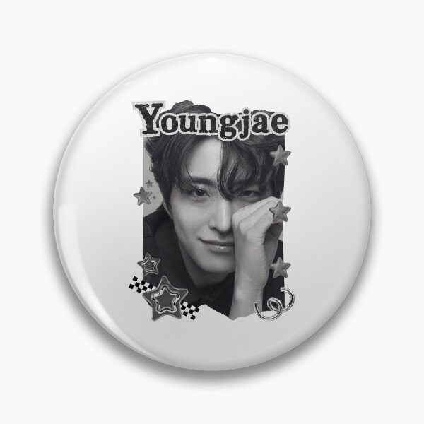 Artikelvorschau, Got 7 Youngjae Koreanische Boygroup K-Pop Koreanische Gruppe Schwarz-Weiß-Collage Digitales Kunstporträt entworfen und verkauft von AJUNICE STUDIO.