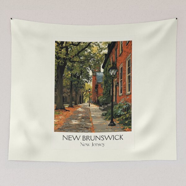 Item preview, New Brunswick New Jersey | Historic University Town Art designed and sold by TuncGK.