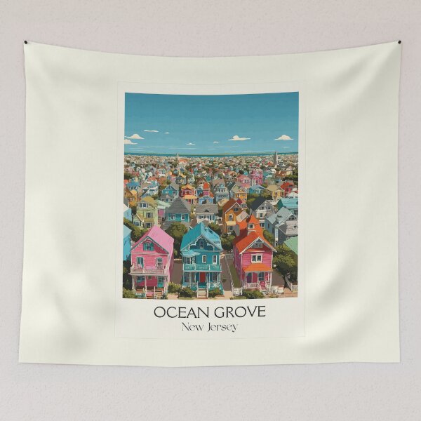 Item preview, Ocean Grove New Jersey | Victorian Seaside Town Art designed and sold by TuncGK.