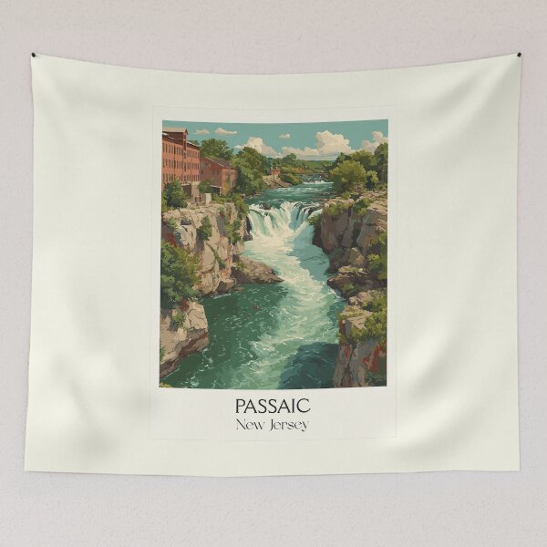 Item preview, Passaic New Jersey Great Falls | Historic Waterfall Art designed and sold by TuncGK.