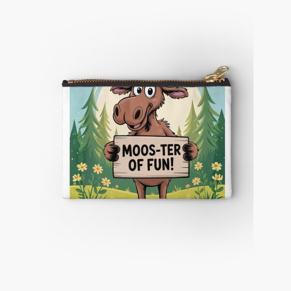Item preview, Moos-ter of Fun! – Moose with a funny sign designed and sold by FusiTink.
