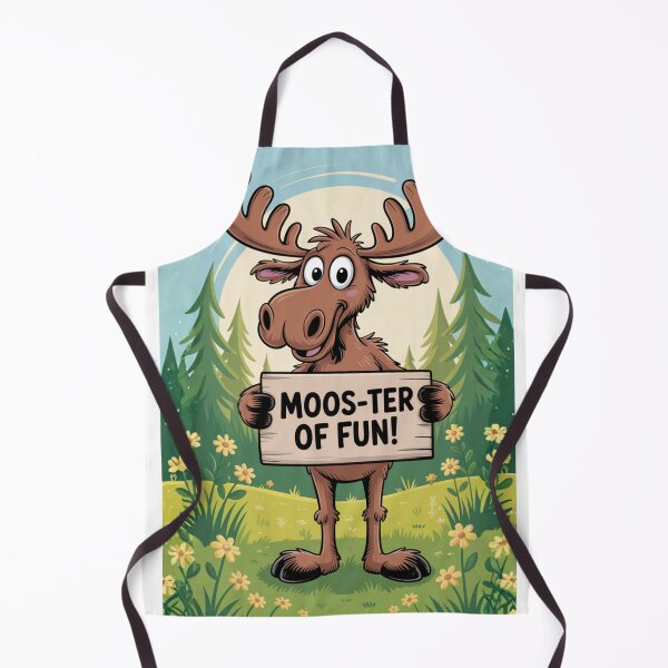 Item preview, Moos-ter of Fun! – Moose with a funny sign designed and sold by FusiTink.