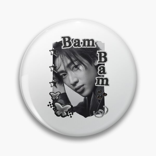 Artikelvorschau, Got 7 BamBam Koreanische Boygroup KPop Koreanische Gruppe Schwarz-Weiß-Collage Digitales Kunstporträt entworfen und verkauft von AJUNICE STUDIO.