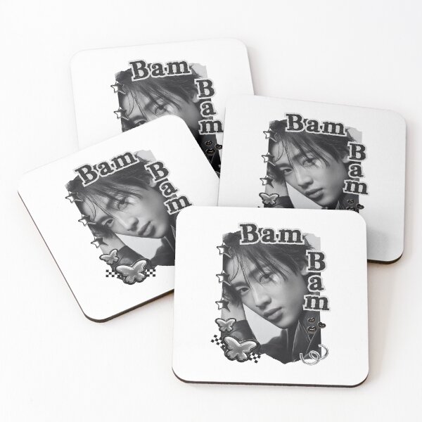 Item preview, Got 7 BamBam Korean Boy Group KPop Korean Group Black and White Collage Digital Art Portrait designed and sold by AJUNICE STUDIO.