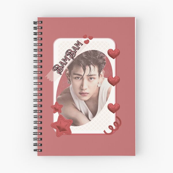 Item preview, Got 7 BamBam Korean Boy Group KPop Korean Group Card Red Aesthetic Collage Design designed and sold by AJUNICE STUDIO.