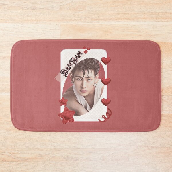 Item preview, Got 7 BamBam Korean Boy Group KPop Korean Group Card Red Aesthetic Collage Design designed and sold by AJUNICE STUDIO.
