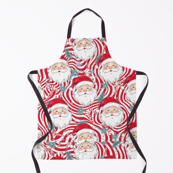 Item preview, Playful Santa Claus Christmas Pattern – Red and White Swirl Background with Peppermints and Snowflakes designed and sold by PixelVibe782.