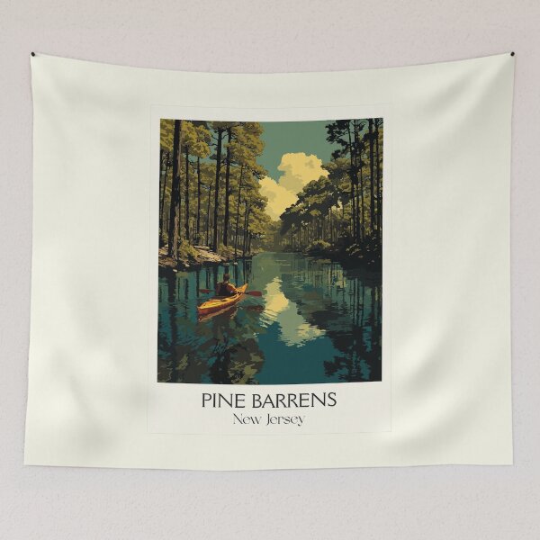 Item preview, Pine Barrens New Jersey | Cedar Water Canoeing Art Print designed and sold by TuncGK.