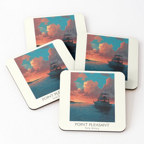 Item preview, Point Pleasant New Jersey | Fishing Boats at Sunset Art designed and sold by TuncGK.