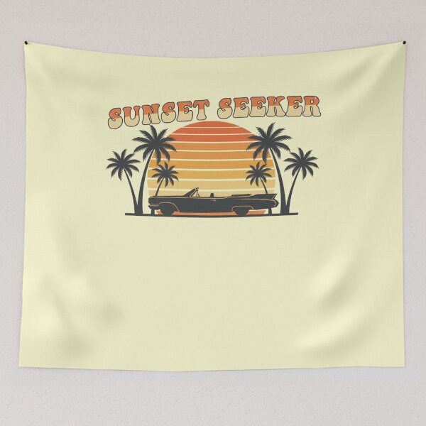 Item preview, Sunset Seeker – Retro Adventure Car Design designed and sold by PrintHorizonD.