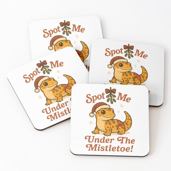 Item preview, Leopard Gecko Christmas – Spot Me Under the Mistletoe designed and sold by SVALANART.