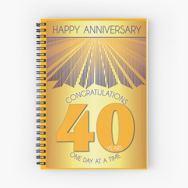 Item preview, 40 Year Golden Ray One Day At A Time Anniversary designed and sold by ApexDesigners.