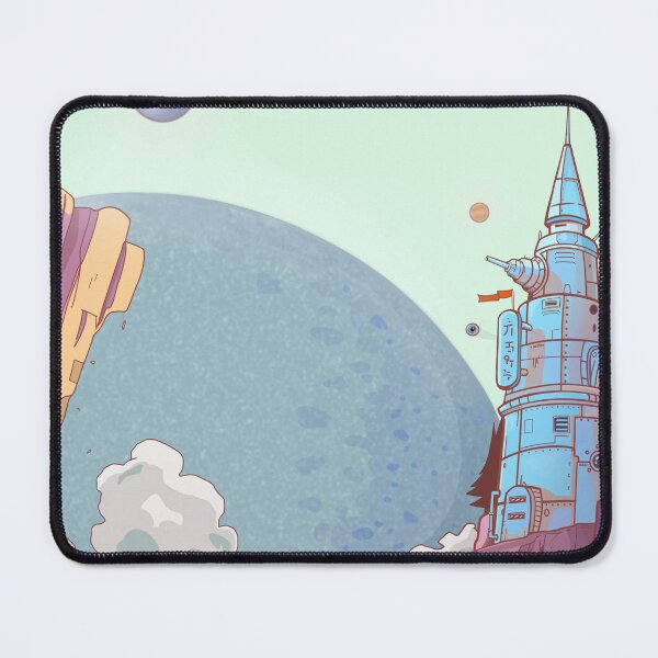 Item preview, Pastel Sci-Fi Landscape – Space Tower and Spaceship Digital Art | @torum.11 designed and sold by Torum.