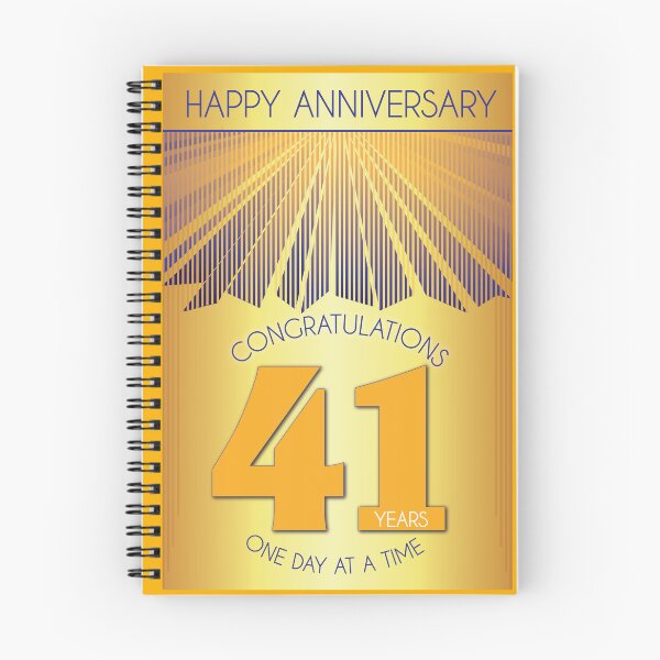 Item preview, 41 Year Golden Ray One Day At A Time Anniversary designed and sold by ApexDesigners.
