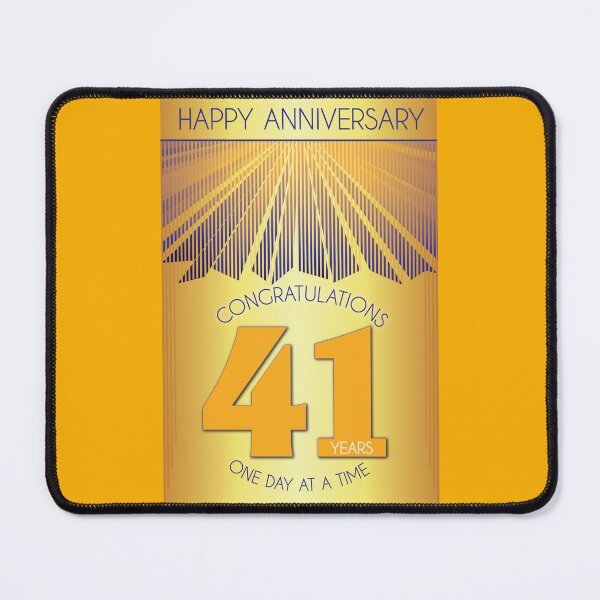 Item preview, 41 Year Golden Ray One Day At A Time Anniversary designed and sold by ApexDesigners.