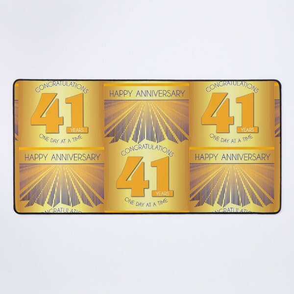 Item preview, 41 Year Golden Ray One Day At A Time Anniversary designed and sold by ApexDesigners.