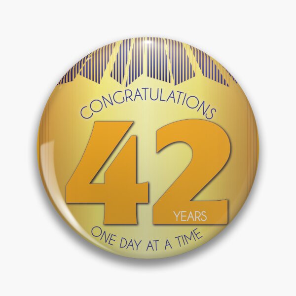 Item preview, 42 Year Golden Ray One Day At A Time Anniversary designed and sold by ApexDesigners.
