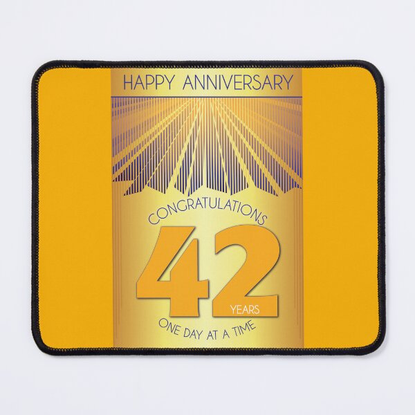 Item preview, 42 Year Golden Ray One Day At A Time Anniversary designed and sold by ApexDesigners.