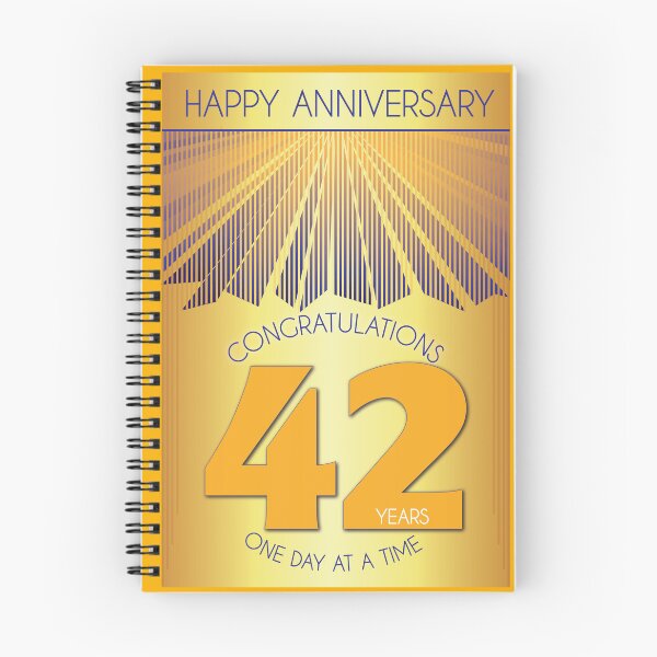 Item preview, 42 Year Golden Ray One Day At A Time Anniversary designed and sold by ApexDesigners.
