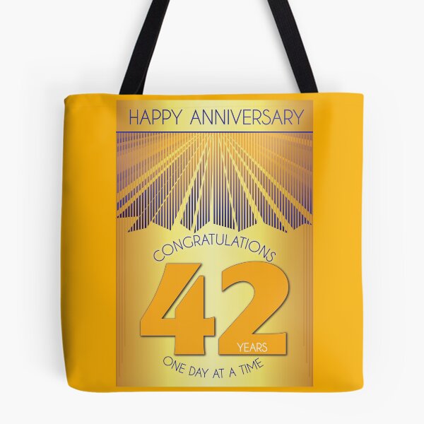 Item preview, 42 Year Golden Ray One Day At A Time Anniversary designed and sold by ApexDesigners.
