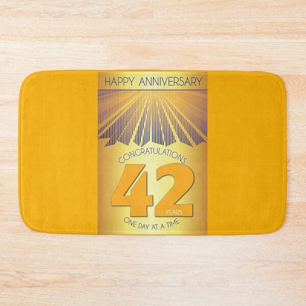 Item preview, 42 Year Golden Ray One Day At A Time Anniversary designed and sold by ApexDesigners.