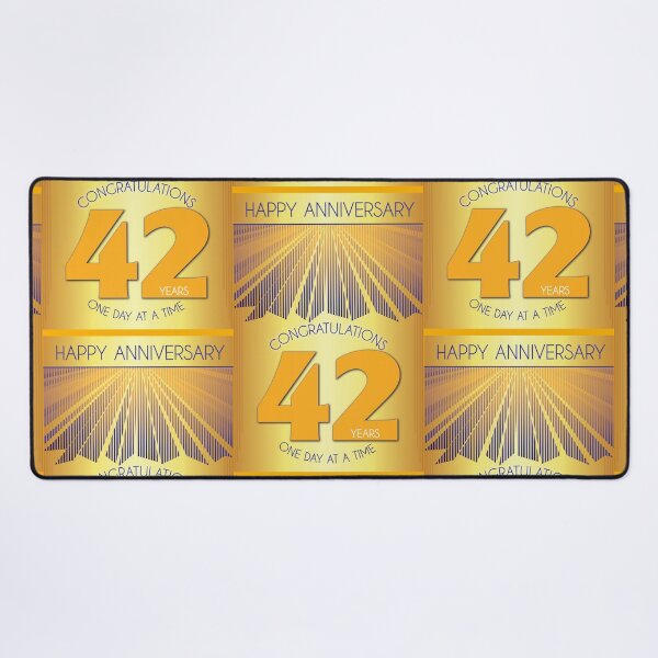 Item preview, 42 Year Golden Ray One Day At A Time Anniversary designed and sold by ApexDesigners.