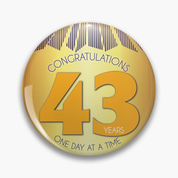 Item preview, 43 Year Golden Ray One Day At A Time Anniversary designed and sold by ApexDesigners.