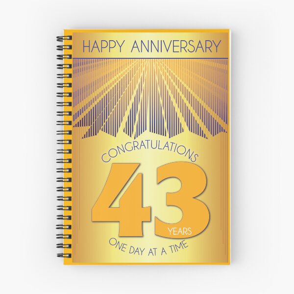 Item preview, 43 Year Golden Ray One Day At A Time Anniversary designed and sold by ApexDesigners.