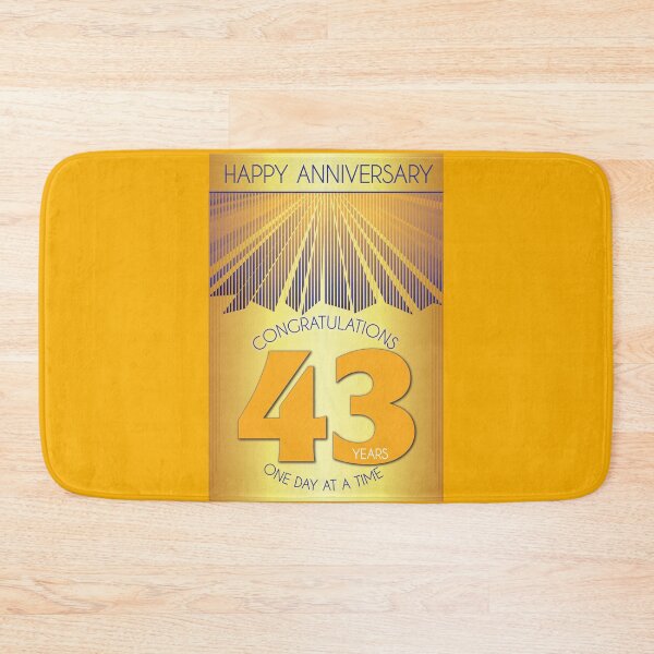 Item preview, 43 Year Golden Ray One Day At A Time Anniversary designed and sold by ApexDesigners.