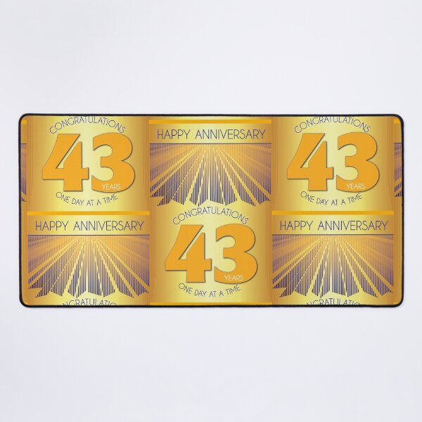 Item preview, 43 Year Golden Ray One Day At A Time Anniversary designed and sold by ApexDesigners.