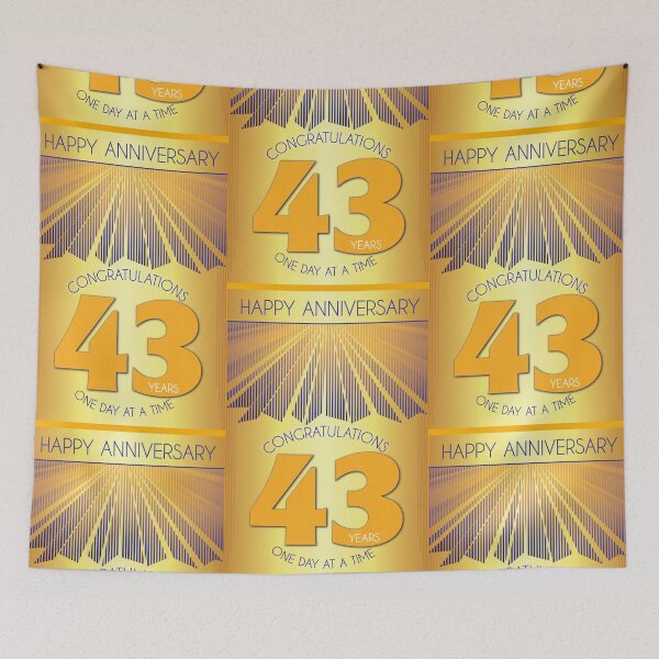Item preview, 43 Year Golden Ray One Day At A Time Anniversary designed and sold by ApexDesigners.