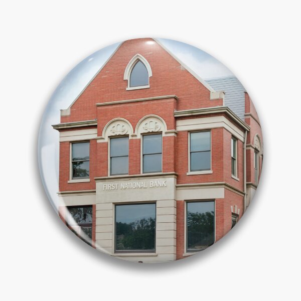 Item preview, Historic First National Bank Building with Vintage Charm designed and sold by plugsnpixels.