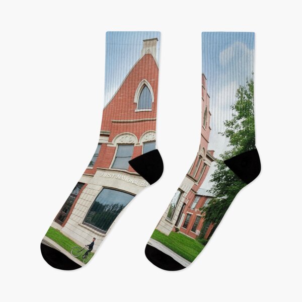 Item preview, Historic First National Bank Building with Vintage Charm designed and sold by plugsnpixels.