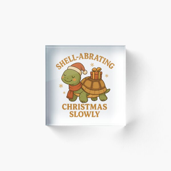 Item preview, Shell-abrating Christmas Slowly – Cute Turtle Holiday Pun Design designed and sold by SVALANART.