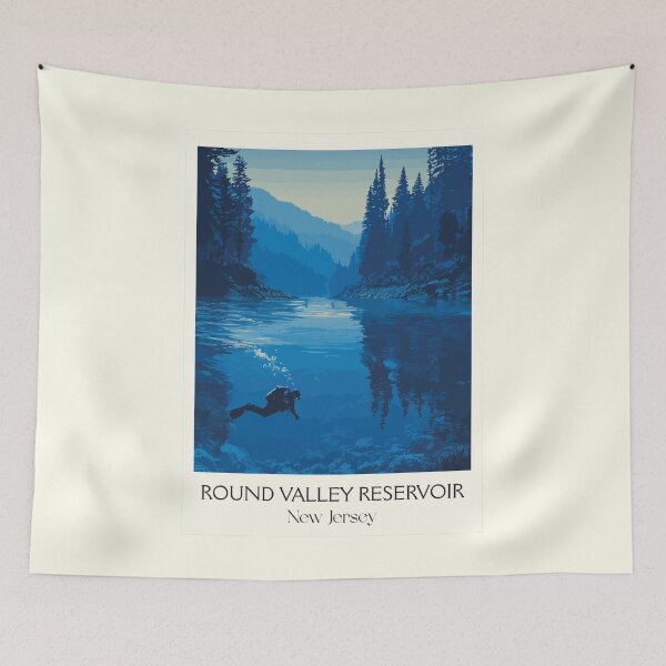 Item preview, Round Valley Reservoir NJ | Deep Water Scuba Diving Art designed and sold by TuncGK.