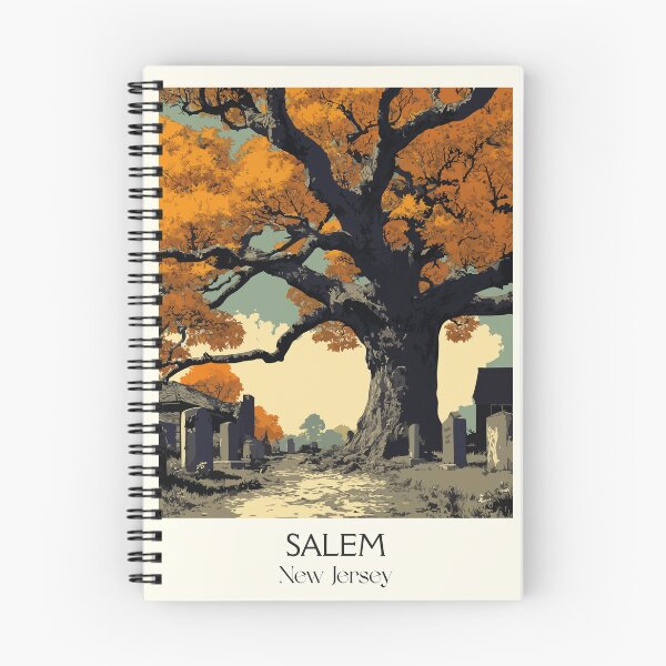 Item preview, Salem New Jersey Historic Oak | Colonial Town Art Print designed and sold by TuncGK.