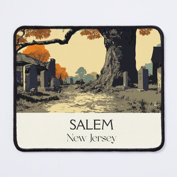 Item preview, Salem New Jersey Historic Oak | Colonial Town Art Print designed and sold by TuncGK.