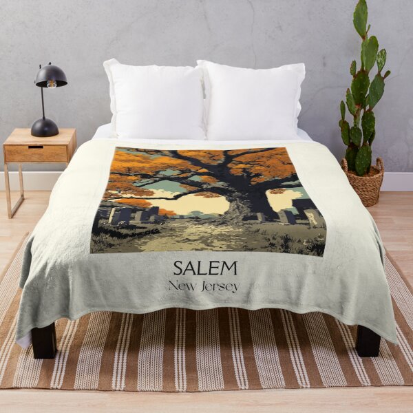 Item preview, Salem New Jersey Historic Oak | Colonial Town Art Print designed and sold by TuncGK.