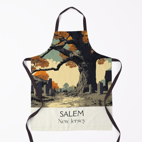 Item preview, Salem New Jersey Historic Oak | Colonial Town Art Print designed and sold by TuncGK.