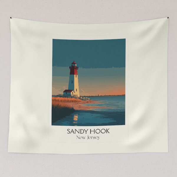 Item preview, Sandy Hook New Jersey Lighthouse | National Park Art Print designed and sold by TuncGK.