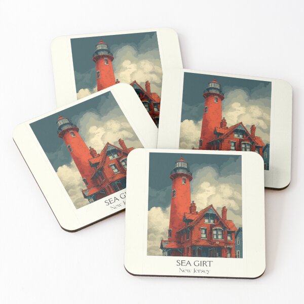 Item preview, Sea Girt New Jersey Lighthouse | Victorian Seaside Art designed and sold by TuncGK.