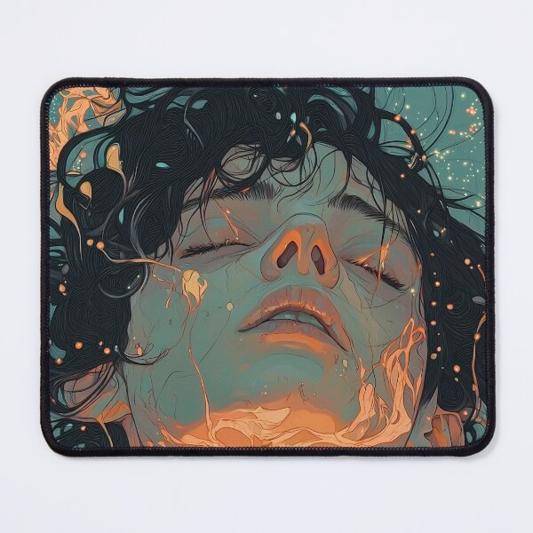 Item preview, Emotional Release Divine Light Portrait | Inner Fire Spiritual Energy Visionary Art designed and sold by MetroEnvision.